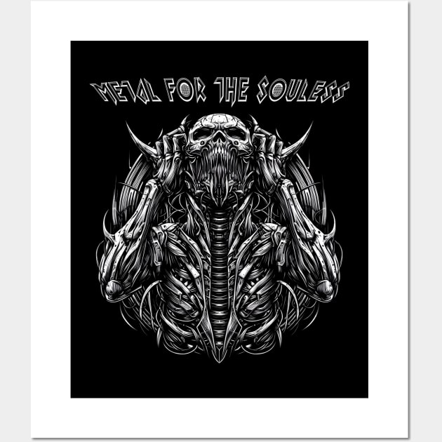 Macabre Android Call for Death Metal Wall Art by MetalByte